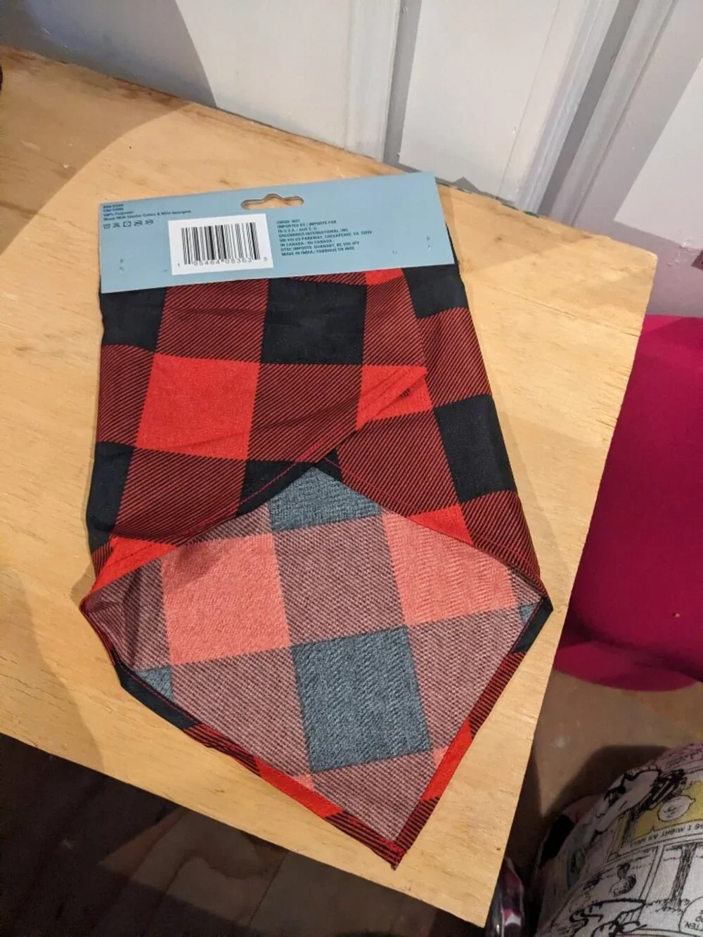 Greenbrier Kennel Club (GKC) NWT Pet Bandana - Red Check Sz L